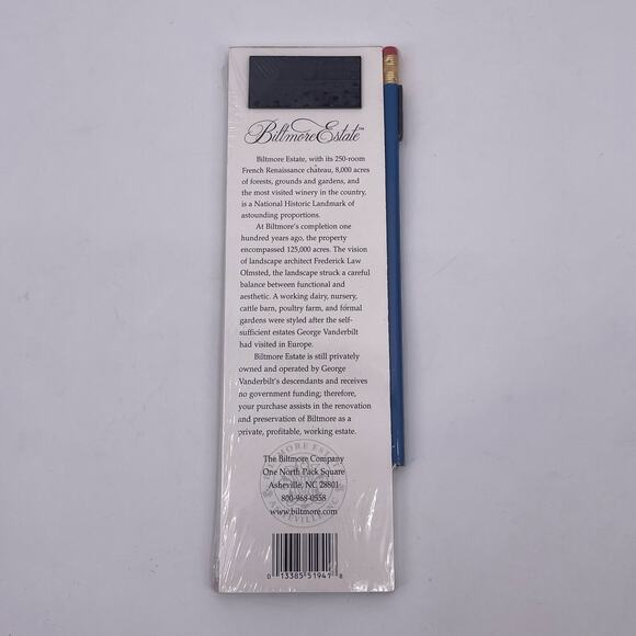 Biltmore Estate Magnetic Note Pad and Magnet Pencil Flowers Lined Paper NEW - Picture 4 of 10